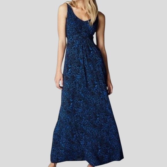 Boden Dresses & Skirts - NWOT Boden Blue Black Paisley Empire Waist Maxi Dress Size 8